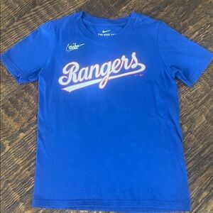 Nike Kids Blue Rangers Tee Nolan Ryan #34